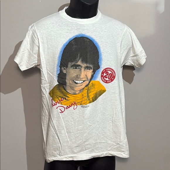 Screen Stars Tops - Davy Jones VINTAGE 1986 20th Anniversary World Tour Medium T Shirt